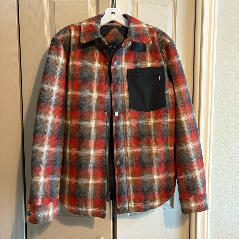 Pendleton Red and Black Lightweight Shirt Jacket